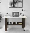 Sho Study Table Desk in Wenge & White Finish - Ouch Cart