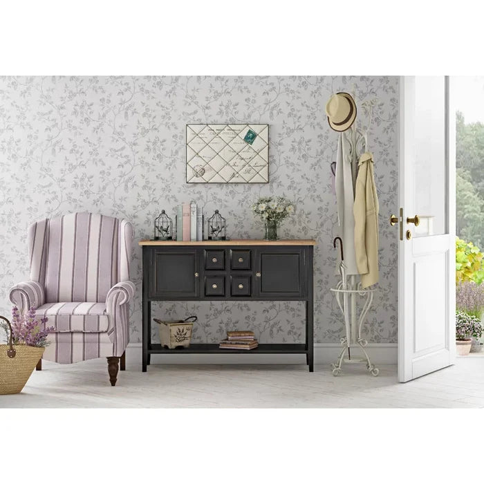 Shun  Solid Wood Top Console Table Ouch Cart