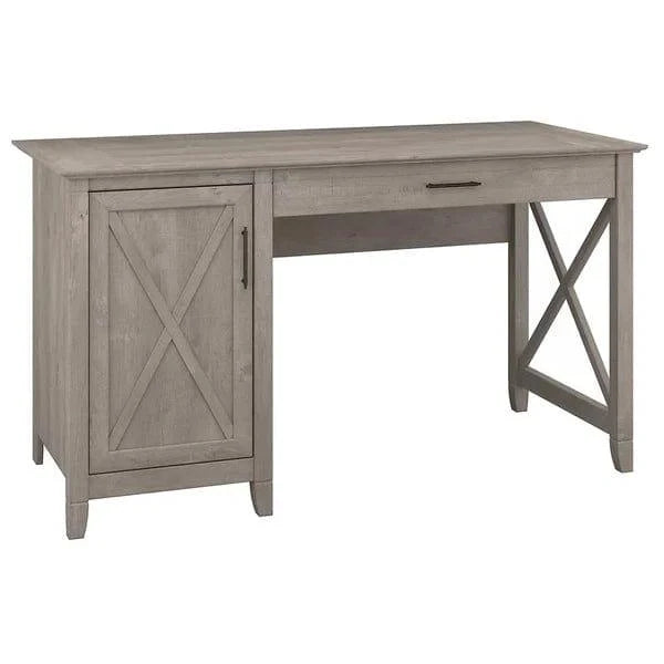 Sigurour Solid Wood Veda Desk in Grey - Ouch Cart