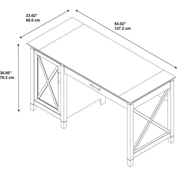 Sigurour Solid Wood Veda Desk in Grey - Ouch Cart