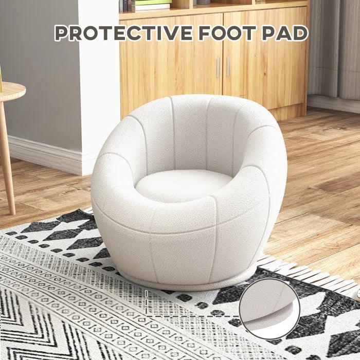 Siilata Upholstered Swivel Barrel Chair - Ouch Cart