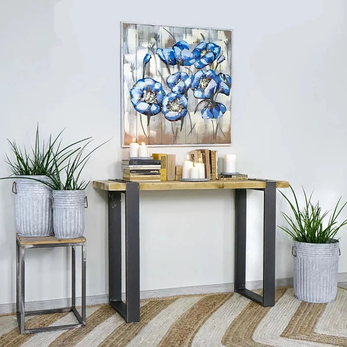 Silas Solid Wood Top Console Table Ouch Cart
