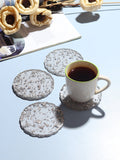 Silver Petal Coaster Set M.M.I. OVERSEAS