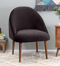 Sily Mango Wood Arm Chair In Velvet Black colour - Ouch Cart