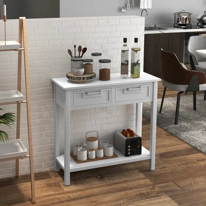Simon Solid Wood Console Table ouch cart