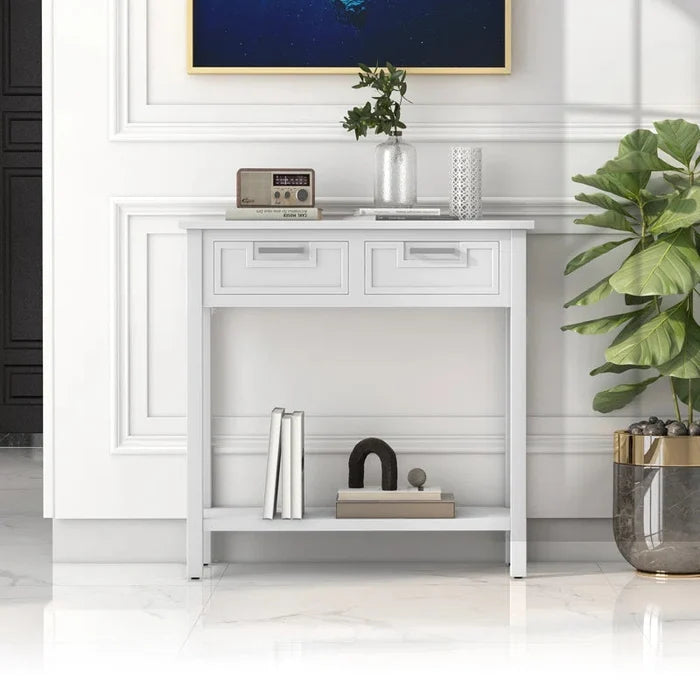 Simon Solid Wood Console Table ouch cart