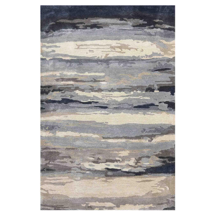 Sky Blue Wool & Viscose Dream Scape 4x6 Feet Hand-Tufted Carpet - Rug - Ouch Cart