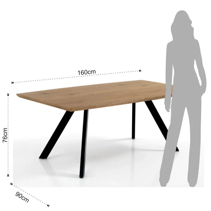 Skye Solid Oak Dining Table ouch cart