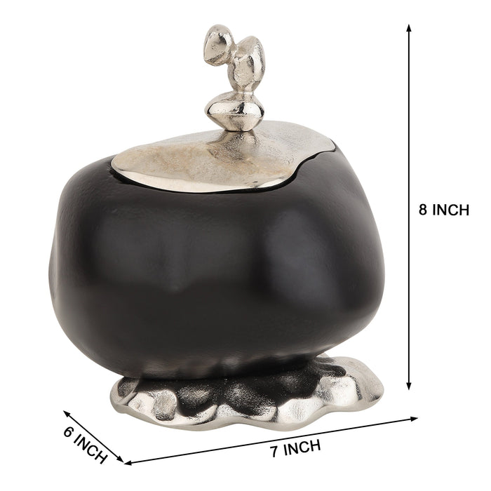 SlatePebble Box in Black Silver M.M.I. OVERSEAS