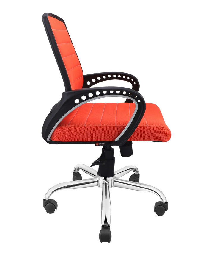 Smart Ergonomic Chair With Breathable Orange Mesh Fabric - Ouch Cart | Office chair