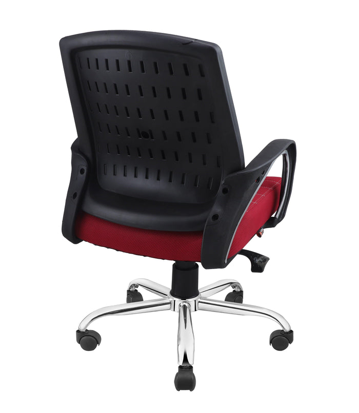 Smart Ergonomic Chair With Breathable Red Mesh Fabric - Ouch Cart | Office chair | Study chair