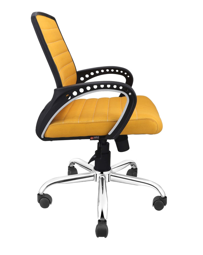 Smart Ergonomic Chair With Breathable Yellow Mesh Fabric - Ouch Cart | Office chair