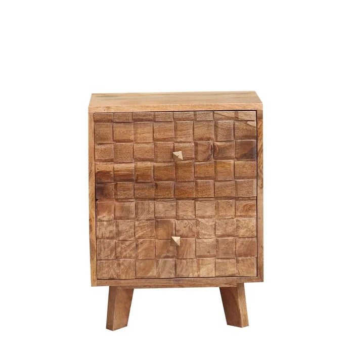 Snowdrop Solid Wood Bedside Table Ouch Cart