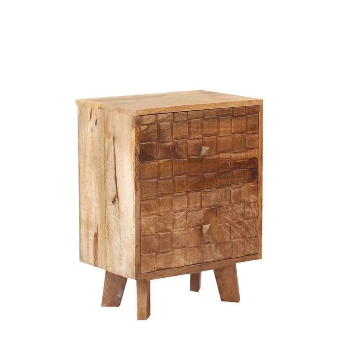 Snowdrop Solid Wood Bedside Table Ouch Cart
