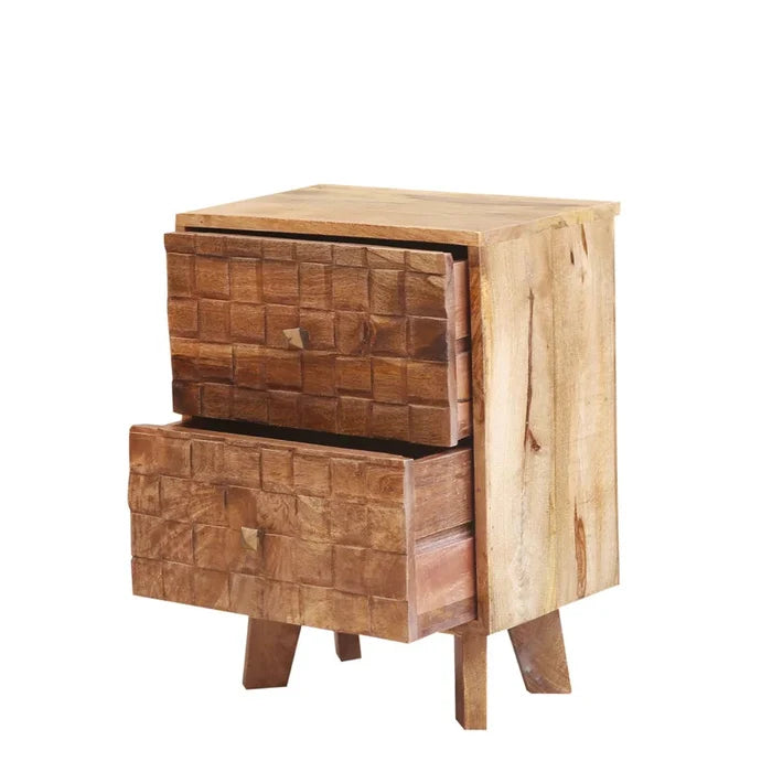 Snowdrop Solid Wood Bedside Table Ouch Cart