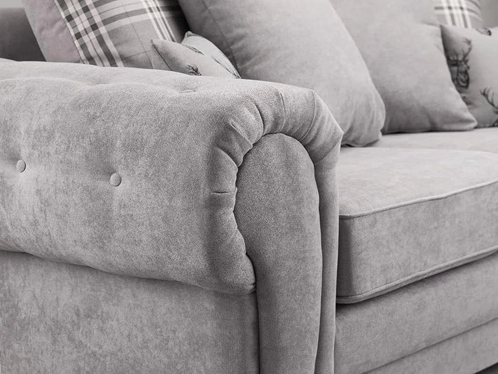 Sofa Verona Fabric Corner Sofa -Grey, Armchair) - Ouch Cart