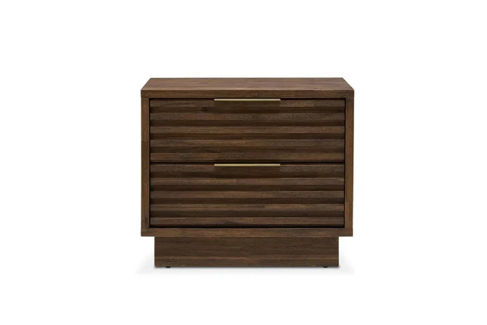 Solid Acacia and Engineered Emery Nightstand - Ouch Cart