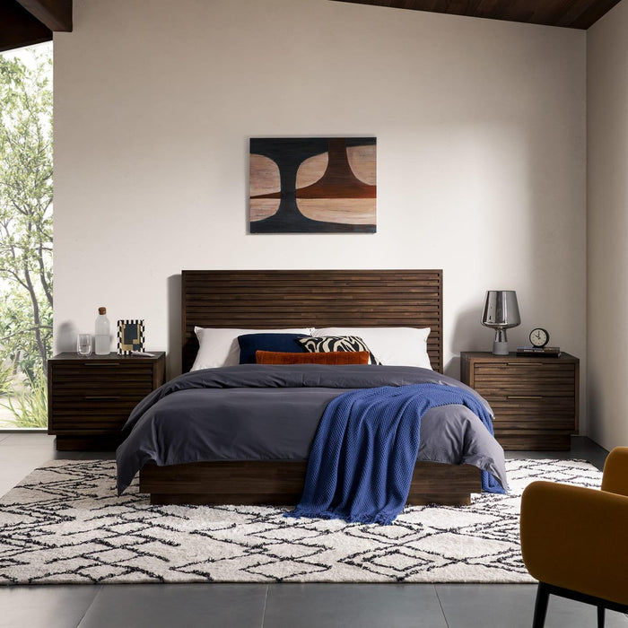 Solid Acacia and Engineered Emery Nightstand - Ouch Cart