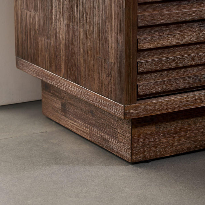 Solid Acacia and Engineered Emery Nightstand - Ouch Cart