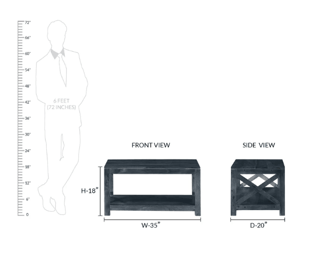 Solid Sheesham Wood Coffee Table - Ouch Cart