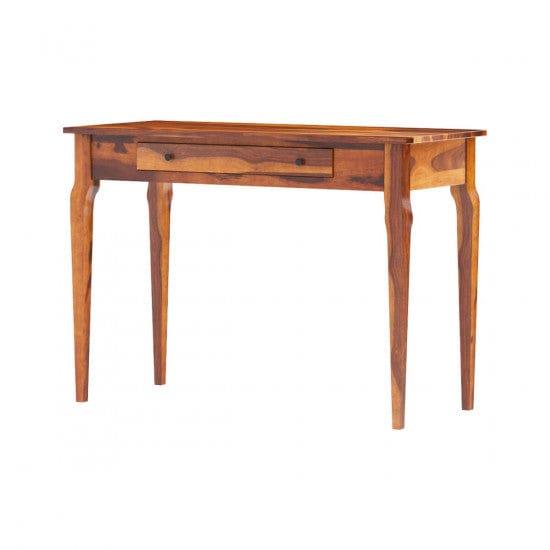 Solid Sheesham Wood Modern Console Table (Standard, Honey Finish) - Ouch Cart