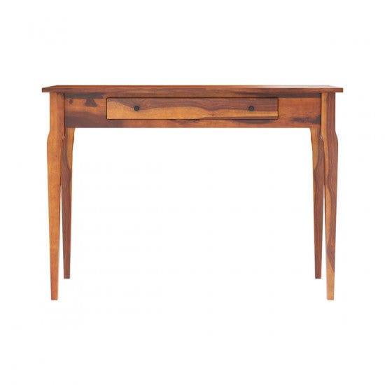 Solid Sheesham Wood Modern Console Table (Standard, Honey Finish) - Ouch Cart