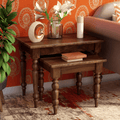 Solid Sheesham Wood nest table set of 2 - Ouch Cart