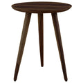 Solid Sheesham Wood Tripod End Table | Stool | Side Table | Corner Table | Sofa Side Table (Walnut) - Ouch Cart