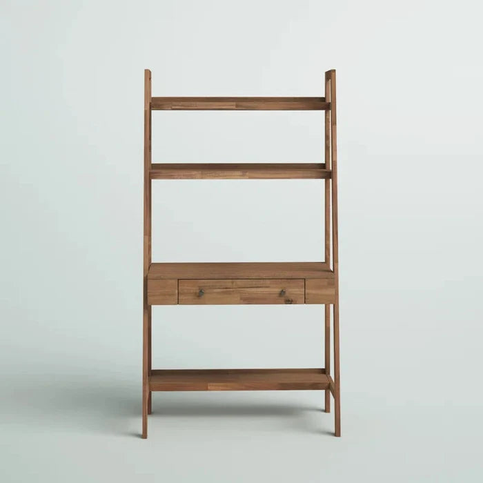 Solid Wood Base Leaning / Ladder Desk Ouch Cart