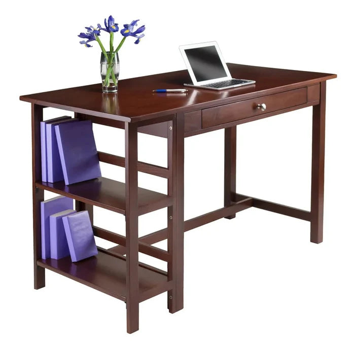 Solid Wood Base Writing Desk Ouch Cart