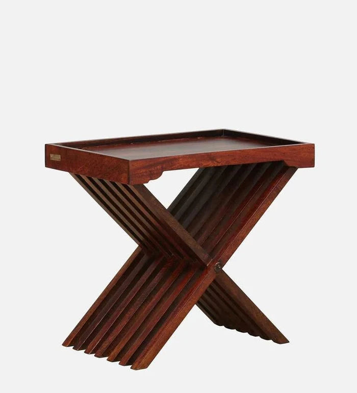 Solid Wood Coffee Table In Honey Oak Finish - Ouch Cart