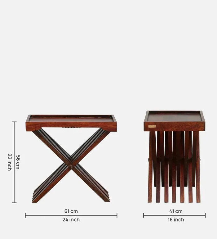 Solid Wood Coffee Table In Honey Oak Finish - Ouch Cart