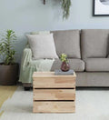 Solid Wood Coffee Table In Natural Finish - Ouch Cart