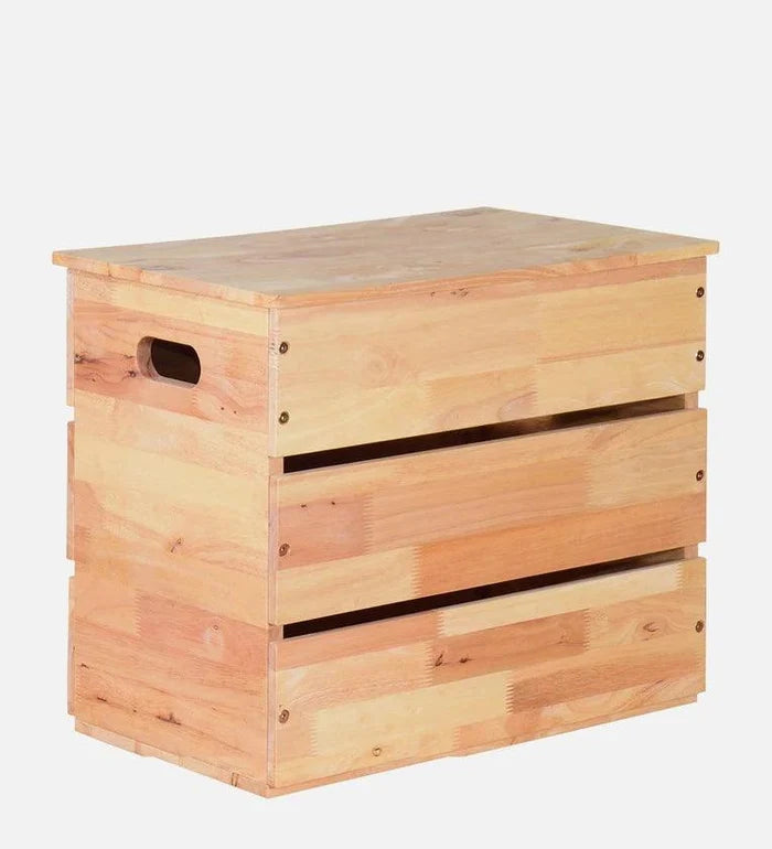 Solid Wood Coffee Table In Natural Finish - Ouch Cart