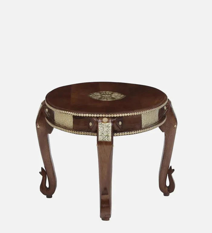 Solid Wood Coffee Table In Walnut Finish - Ouch Cart