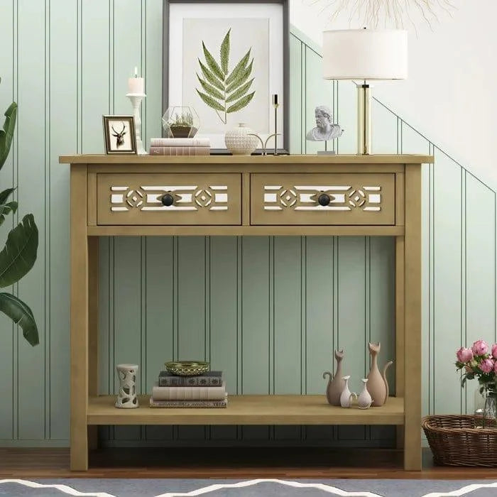 Solid Wood Console Tabl - Ouch Cart