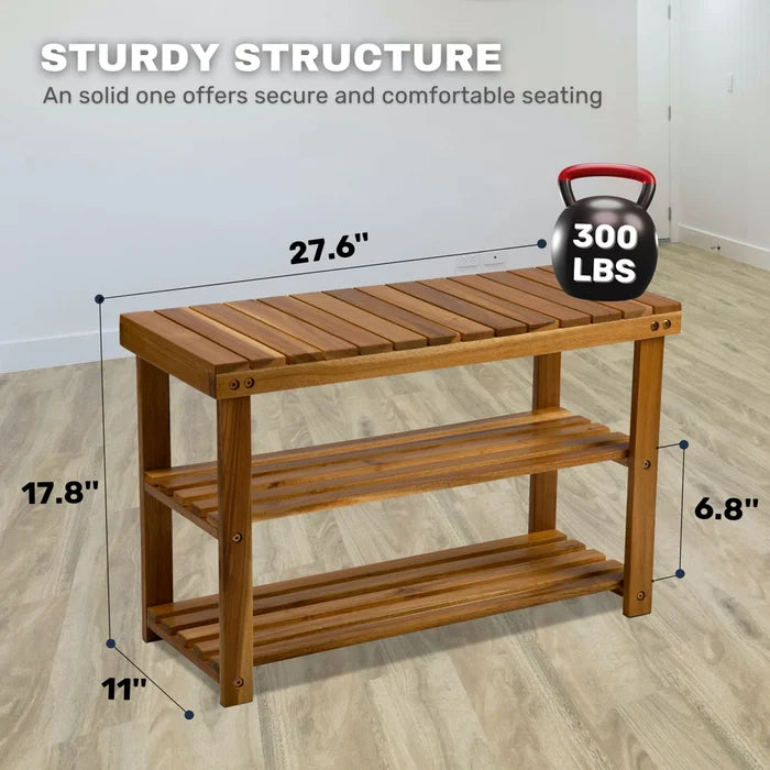 Solid Wood Shoe Rack