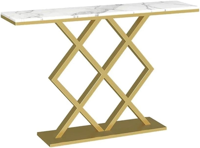 Sophisticated Iron Console Table with Clean Lines and Polished Modern Finish N.R.HOMESDECOR