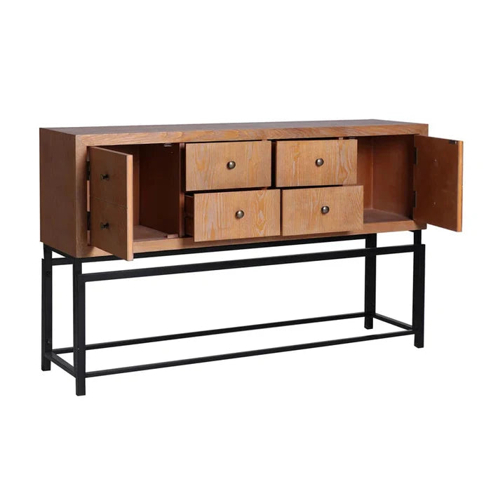 Sota  Solid Wood Top Console Table Ouch Cart