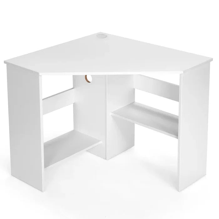 Space-Saving Efficiency: Corner Computer Desk for an Organized Workspace ouch cart