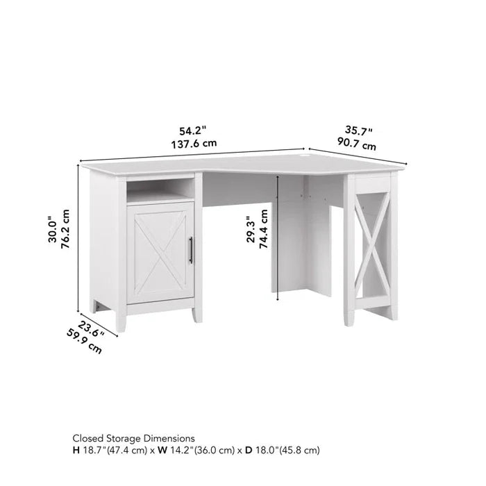 "Spacious 54'' Corner Desk for Optimized Workspace" Ouch Cart