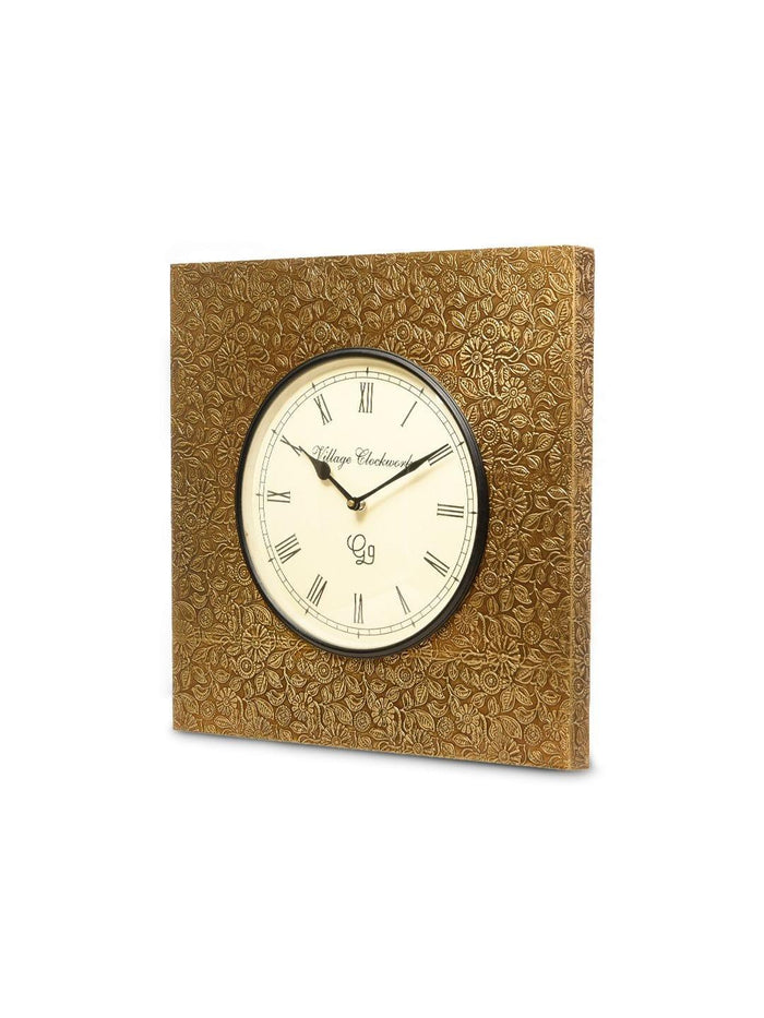 Square Embossed Brass 16 Inches - Ouch Cart