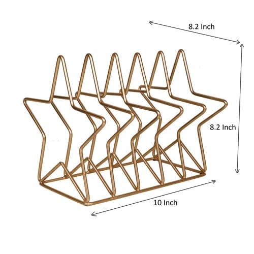 Star Shaped Decorative Metal Desktop Book File Magazine Holder 1pc - Ouch Cart