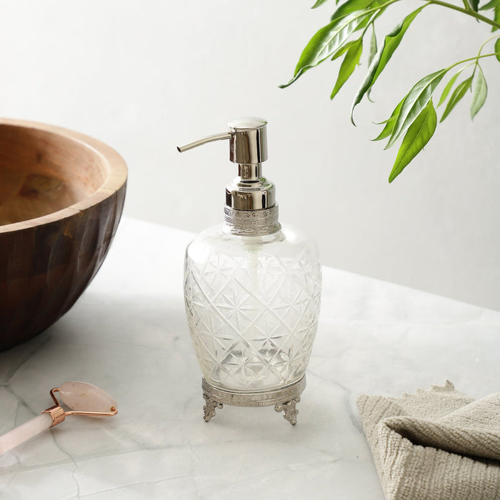 Starlight crystal Cut dispenser in silver M.M.I. OVERSEAS
