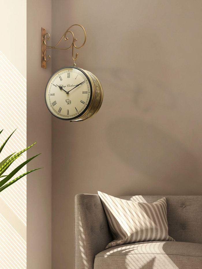 Station Clock Brass 10 Inches - Ouch Cart
