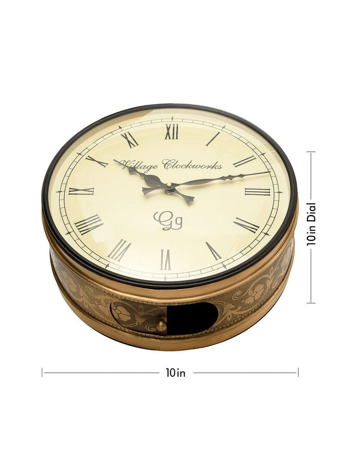 Station Clock Brass 10 Inches - Ouch Cart