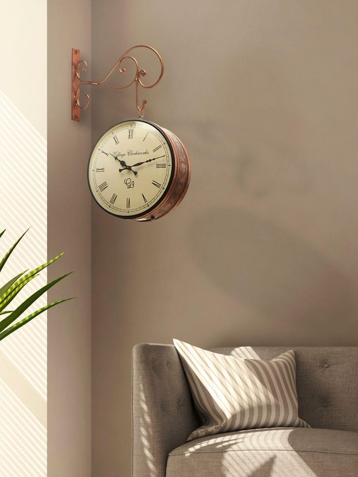 Station Clock Copper 12 Inches - Ouch Cart