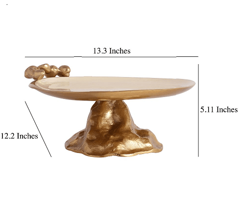 Stones Serving ware Jet Ivory enamle - Cake Stand - Ouch Cart
