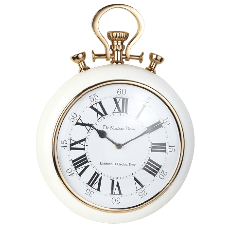 Sullivan - the White and Gold wall clock - Ouch Cart