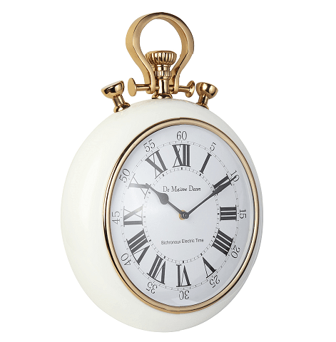 Sullivan - the White and Gold wall clock - Ouch Cart